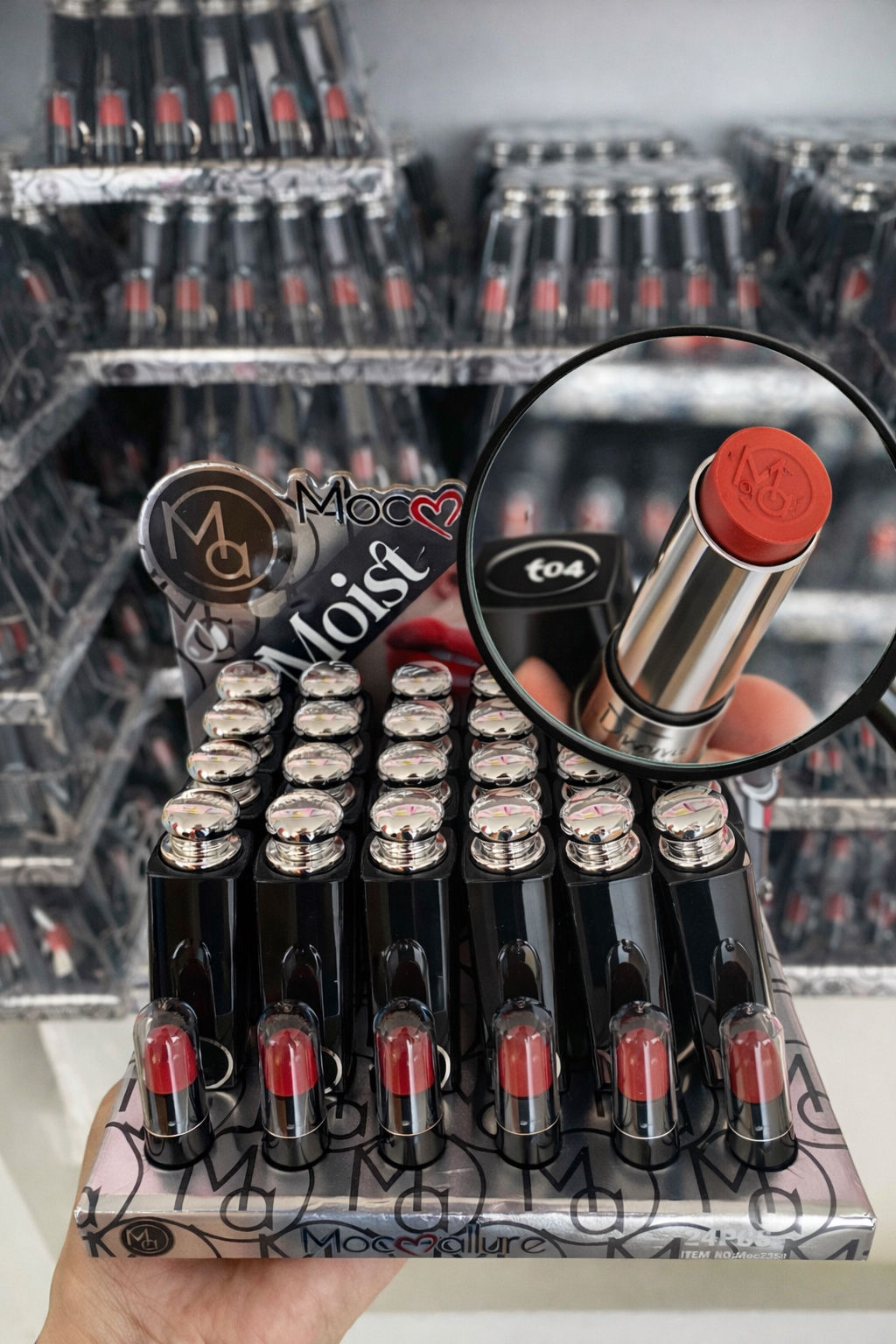 Labial réplica Dior retráctil con probador - 24 unidades 