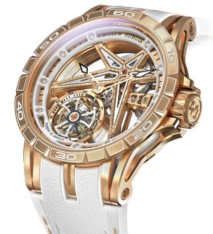 Replica Roger Dubuis Excalibur Spider Titanium And Pink Gold 39mm Watch Review 3