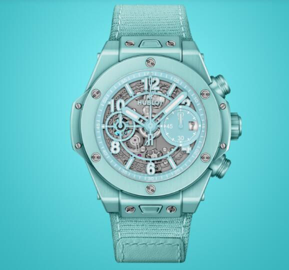 Limited Edition Replica Hublot Big Bang Unico Summer Turquoise Chronograph 42mm Watches 3