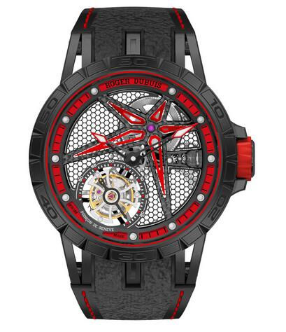 Replica Roger Dubuis Excalibur Spider Titanium And Pink Gold 39mm Watch Review 2