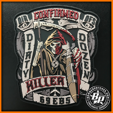 69th Expeditionary Bomb Squadron Crew 12 "Confirmed Killer" Deployment Patch B-5