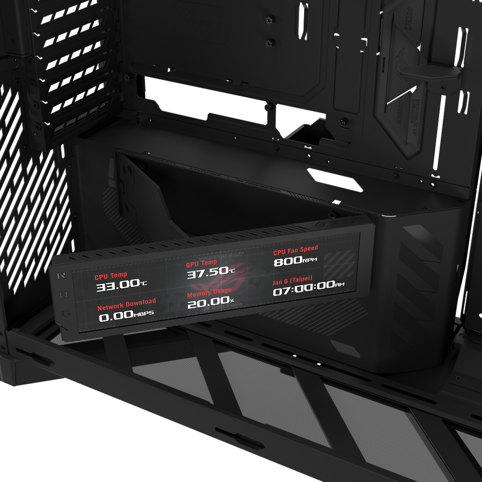 Thumbnail: 2026 New ROG Cronox GR801 EATX Full Tower Panoramic Case with 9.2-inch LCD case 