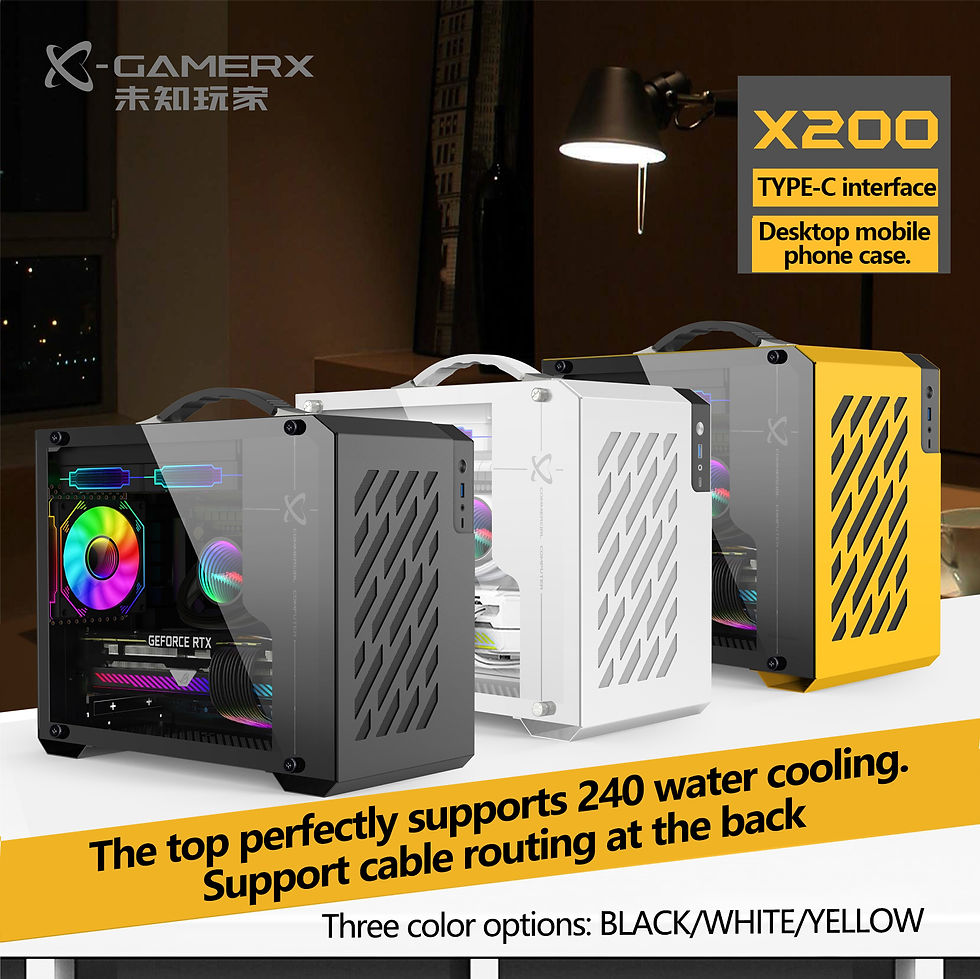 Thumbnail: Power Train X200 MINI-ITX Handheld Computer Case Glass Side Transparent Case 240