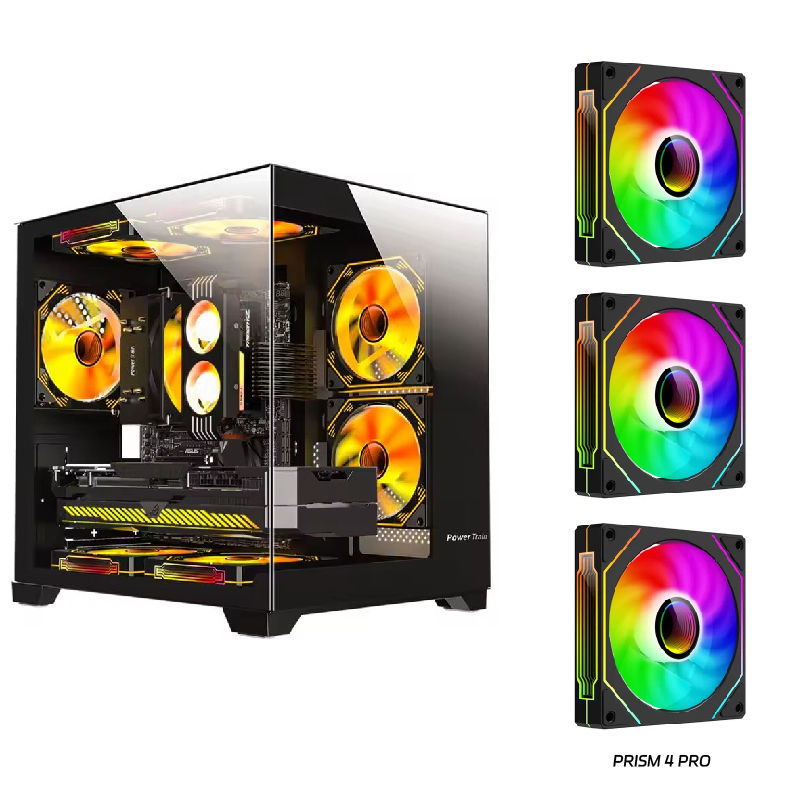 Thumbnail: Power Train  Coloured Glaze PC Case Sea View Room 270°full view without column 