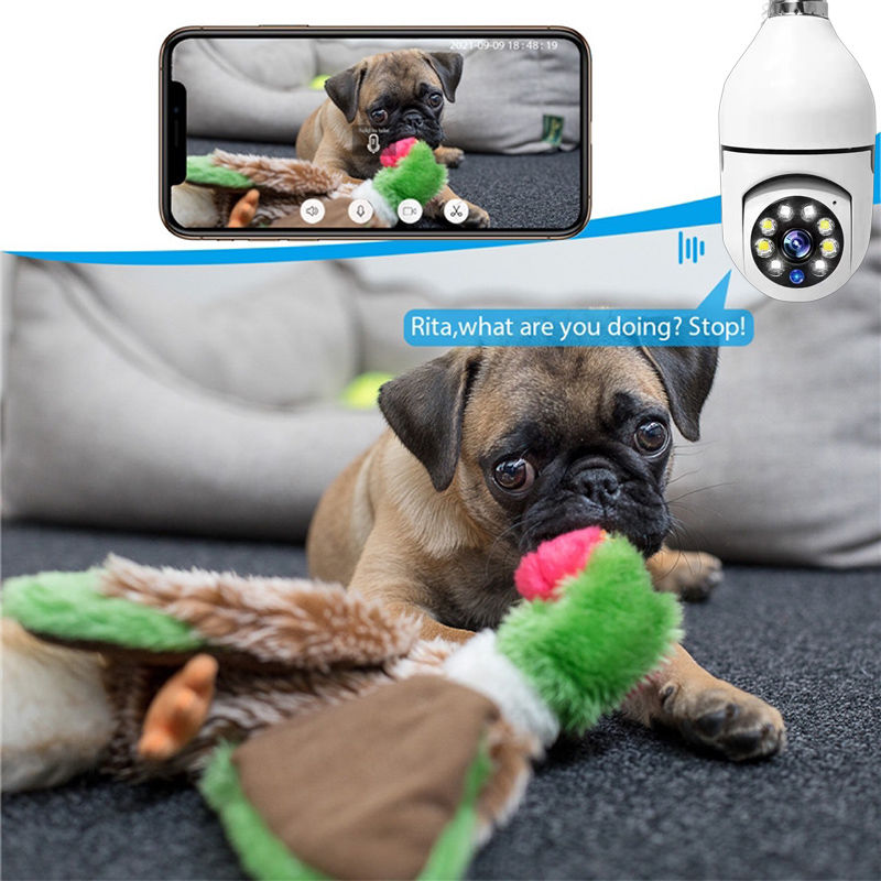 Thumbnail: 1080P HD E27 Bulb Surveillance Camera Anti-theft Outdoor Indoor Security Monitor