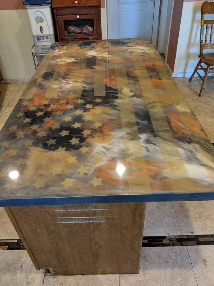 Custom epoxy countertop USN