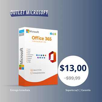 Microsoft Office 365 -80% Dscto!
