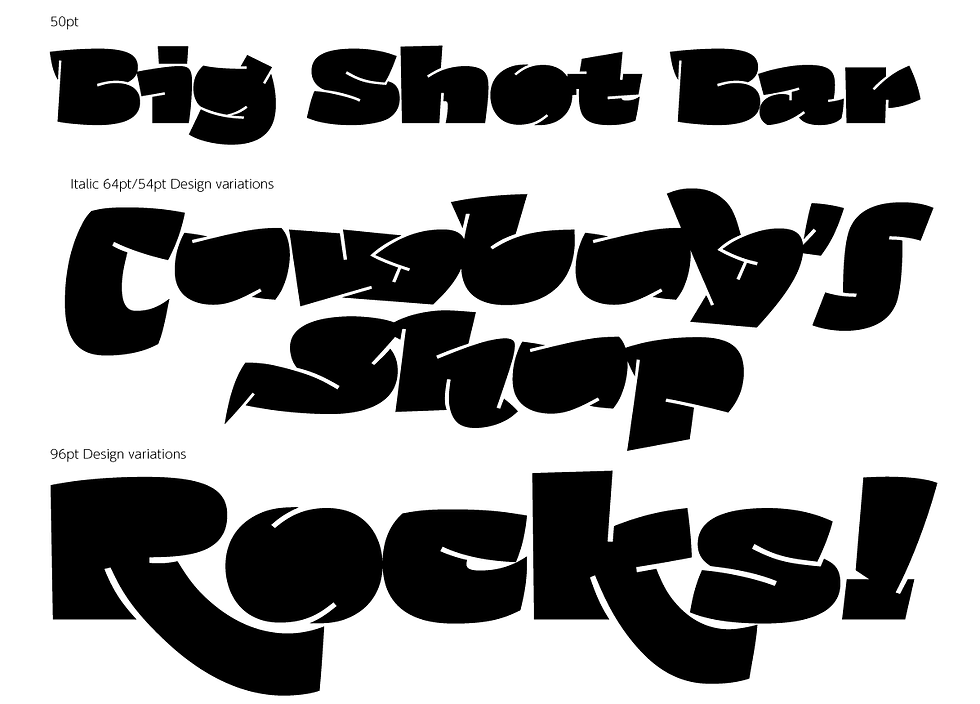 Rubberblade specimen – dynamic weight distribution and expanded italic variations.