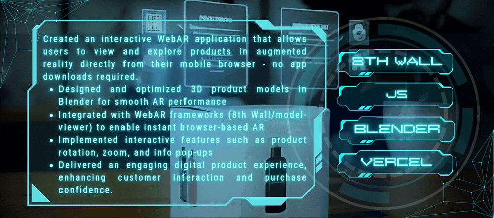 WebAR Product Experience