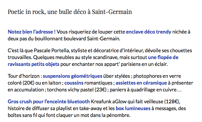 Poetic in Rock,une Bulle déco à Saint Germain