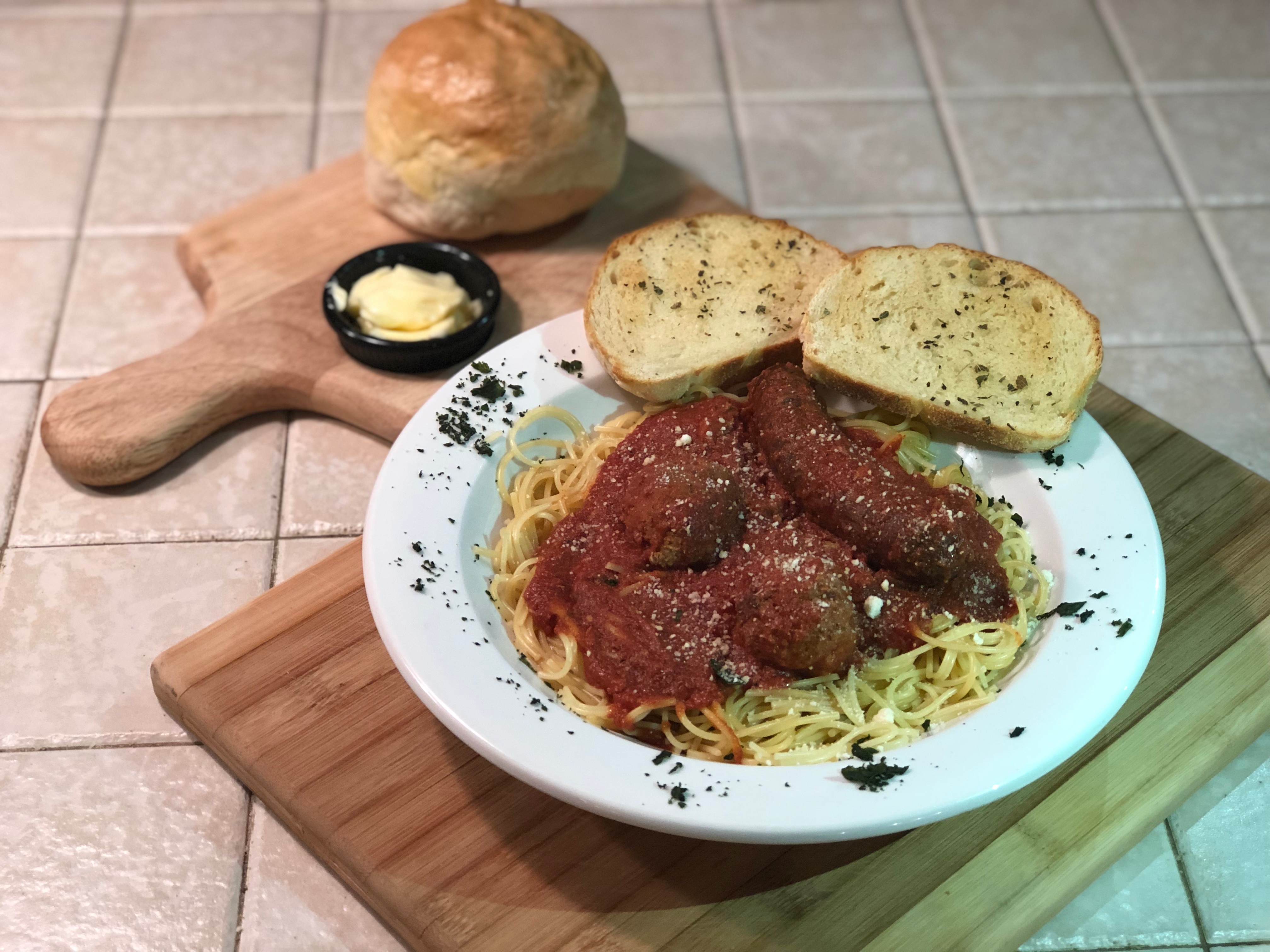 Pasta hearty meat sauce.