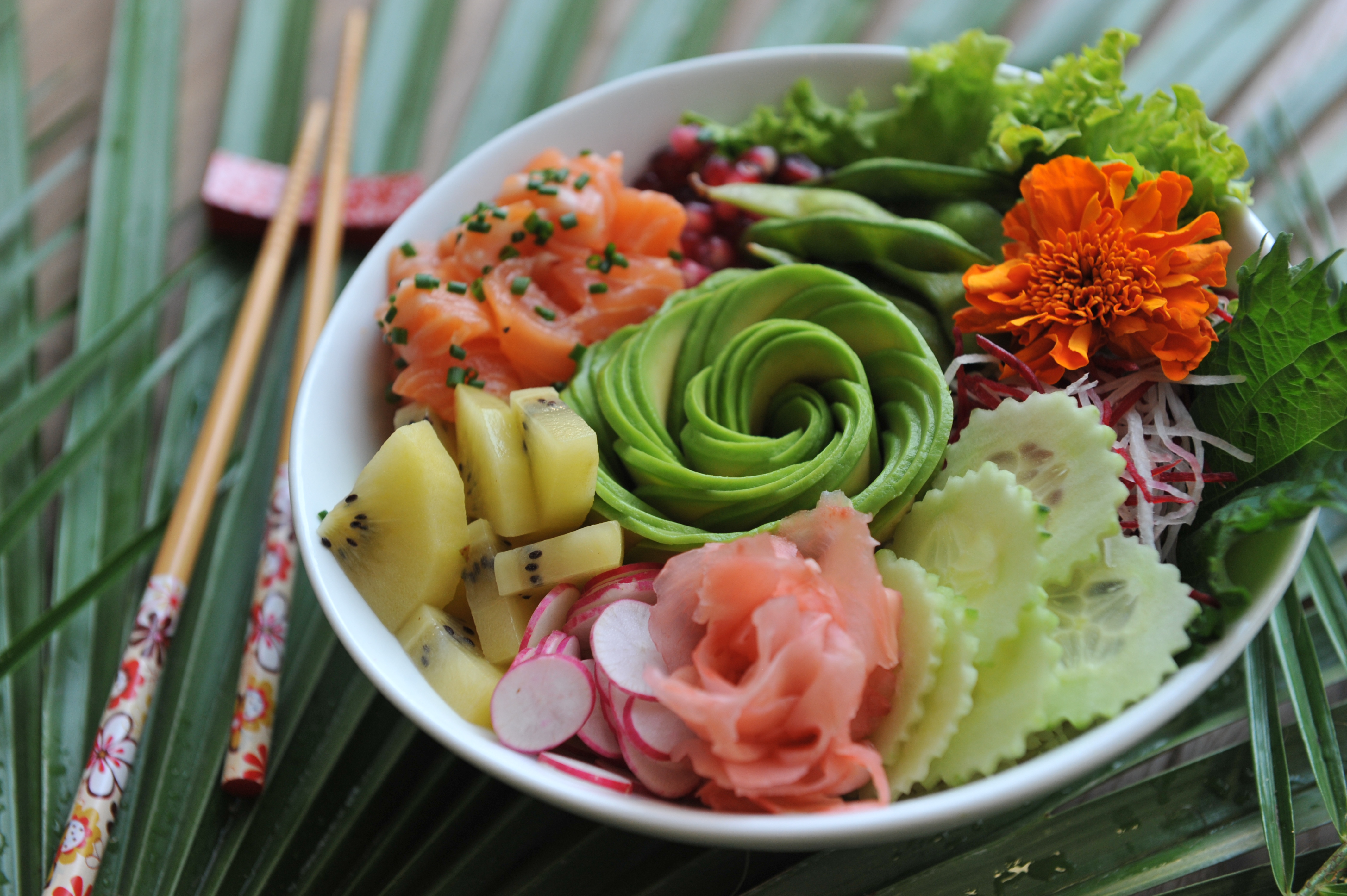 Arranged Food and Objects