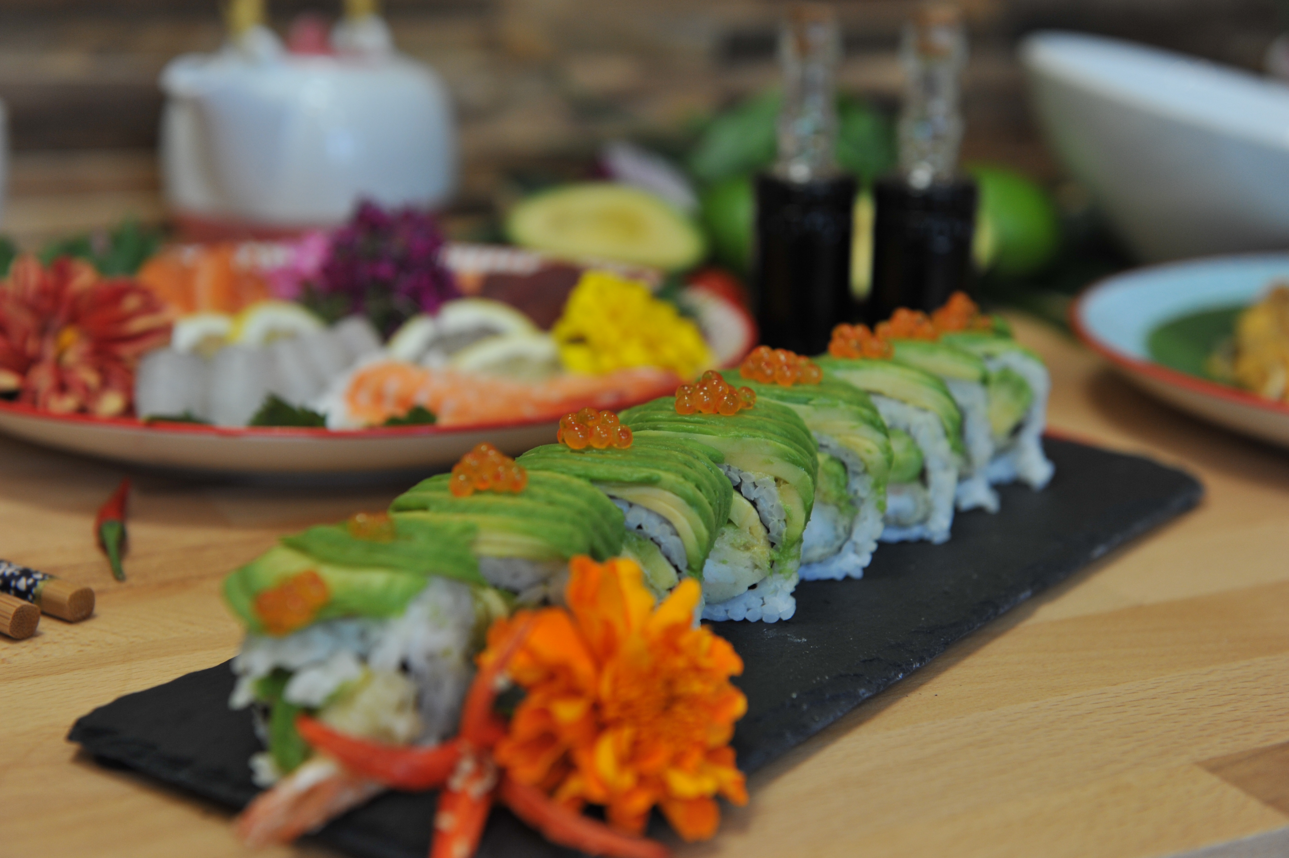 Arranged Food and Objects