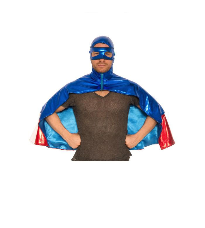 ML76640 - Music Legs Metallic Hooded Cape w/ Mask