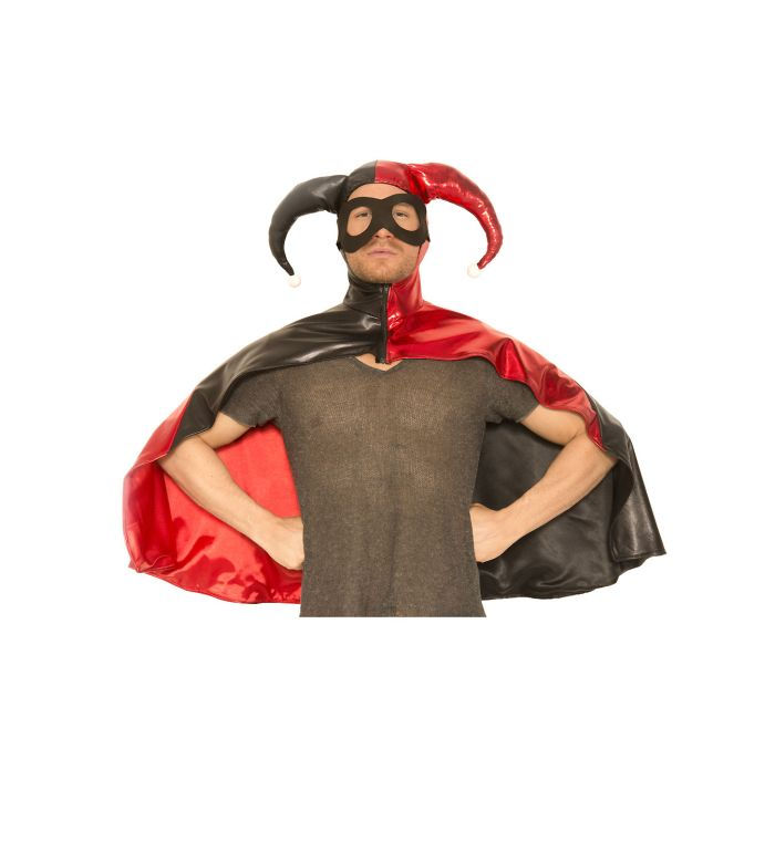 ML76639 - Music Legs Wet Look Harley Zip Up Cape w/ Mask