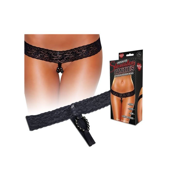 HVP05 Hustler Lingerie Lace Thong w/ Stimulating Beads