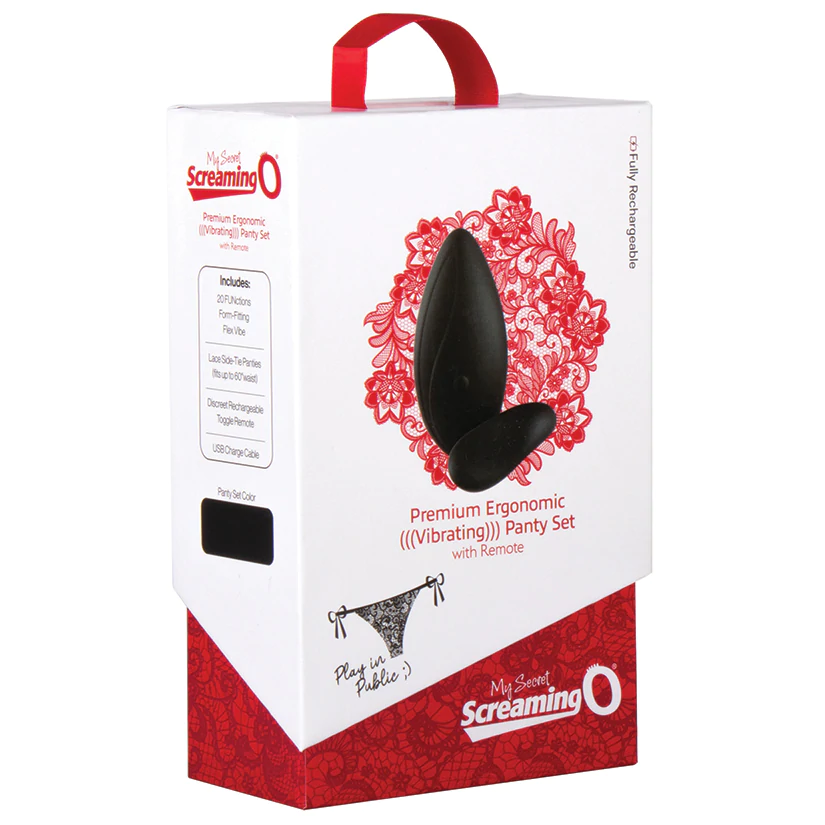 SO3571-00 Screaming O My Secret Premium Ergonomic Vibrating Panty Set