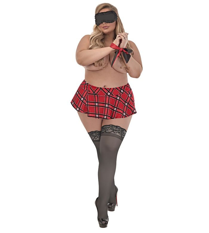 L306 Magic Silk School Girl Skirt w/ 2pc Bondage Set