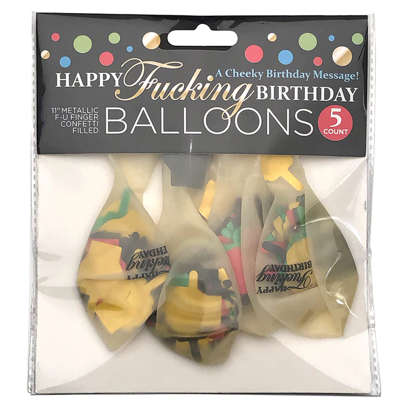CP1052 Happy Fucking Birthday Confetti Balloons