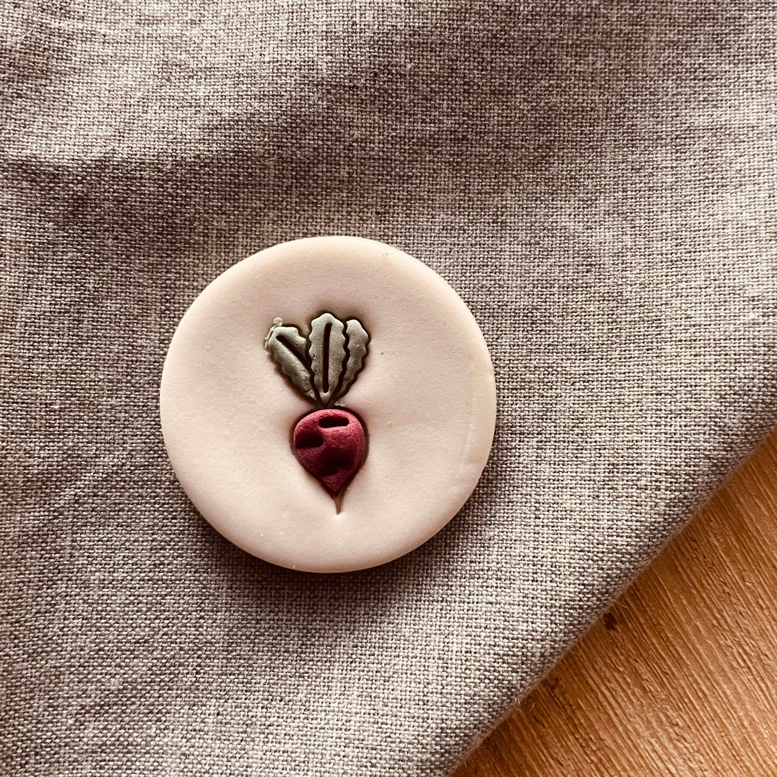 Radish fondant impression stamp