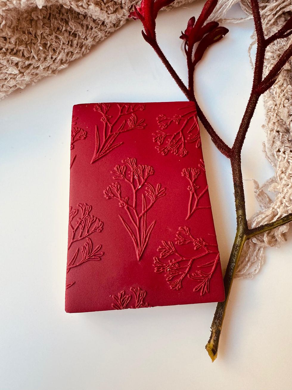 Kangaroo Paw Botanical Fondant Cookie Texture Plate