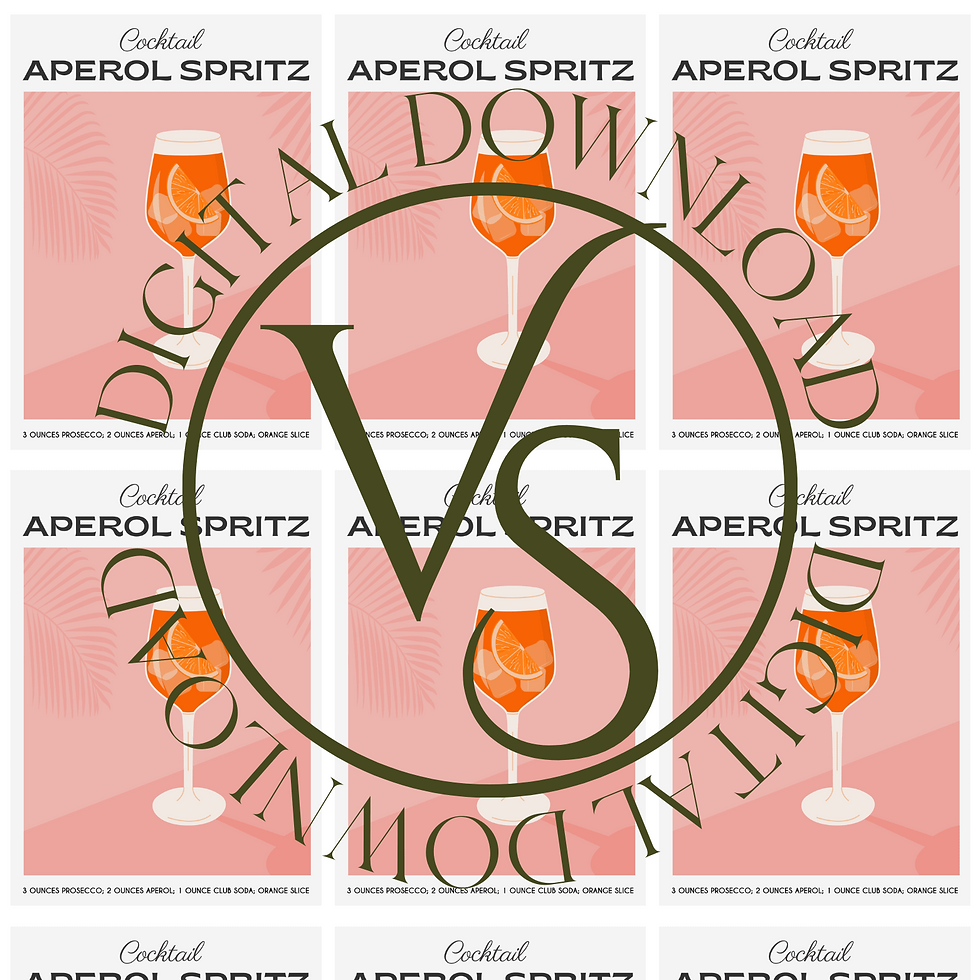 Pink Aperol Spritz digital icing image
