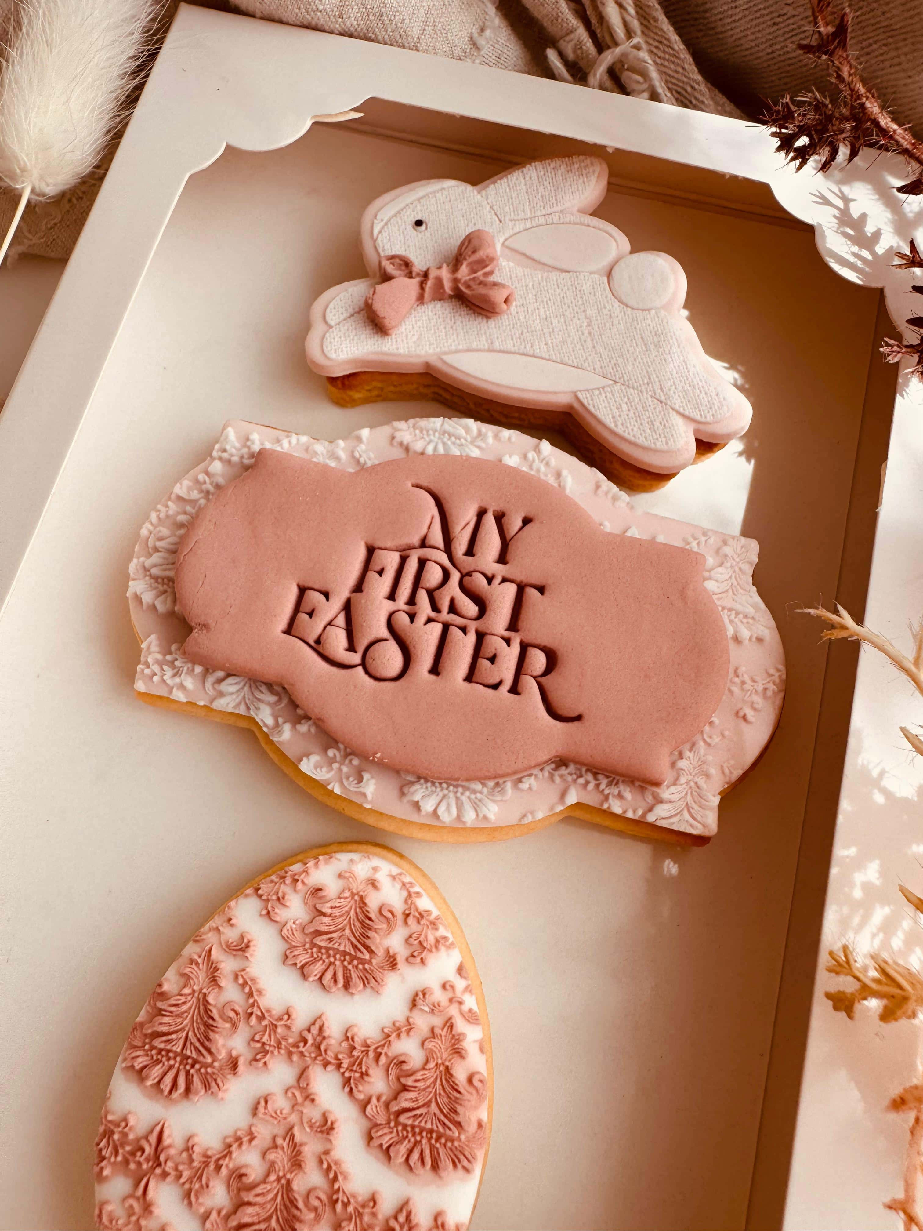 My First Easter Serif Font Impression Motif Cookie Stamp