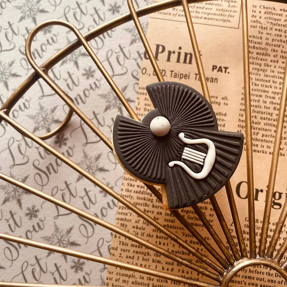 Harp Impression Motif Cookie Stamp