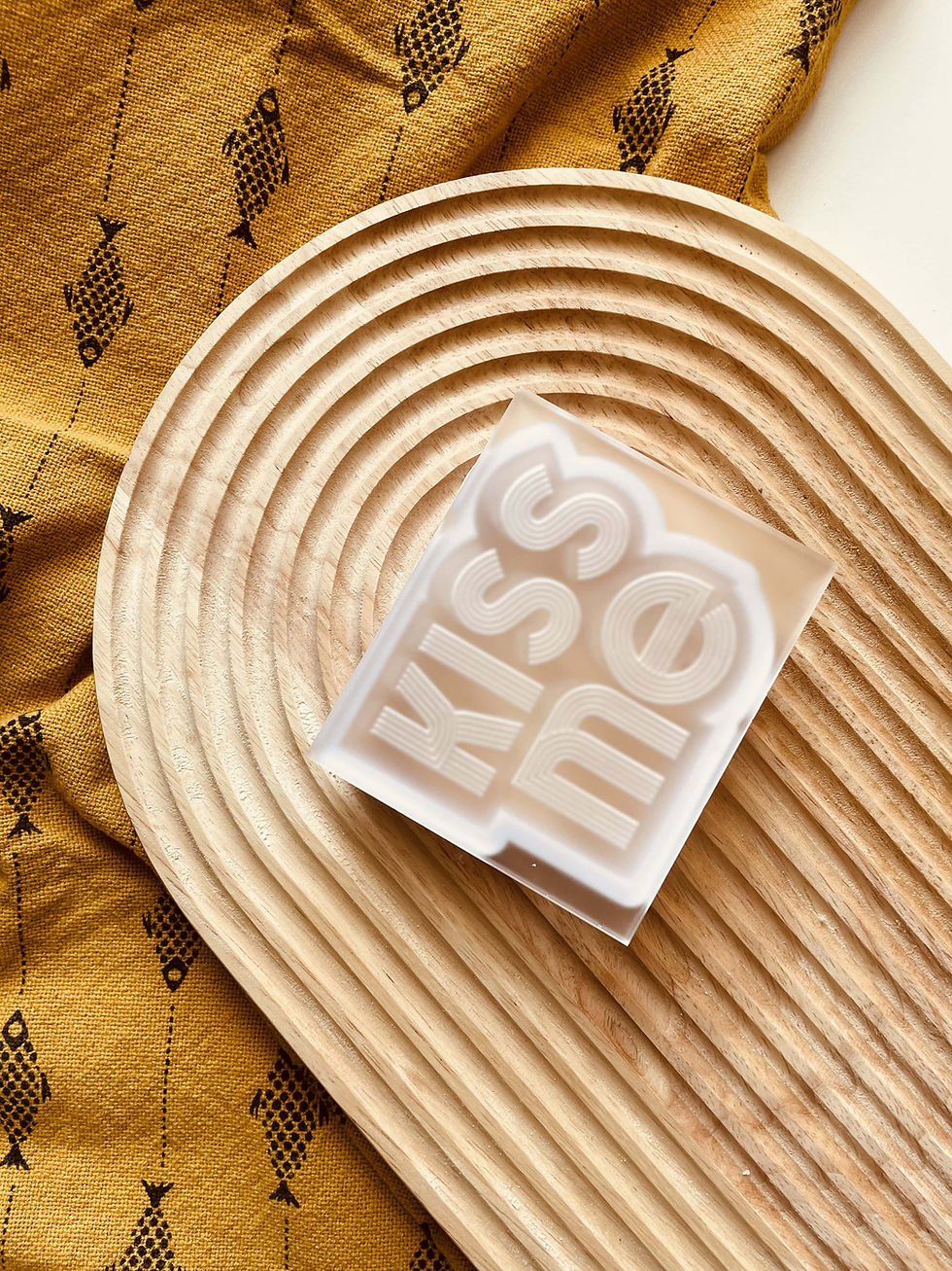 Thumbnail: Kiss Me cookie stamp and cutter set