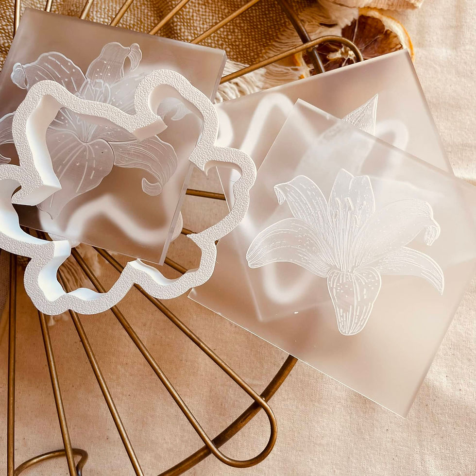 Thumbnail: Easter Lily Bouquet Fondant Cookie Stamp and Cutter set