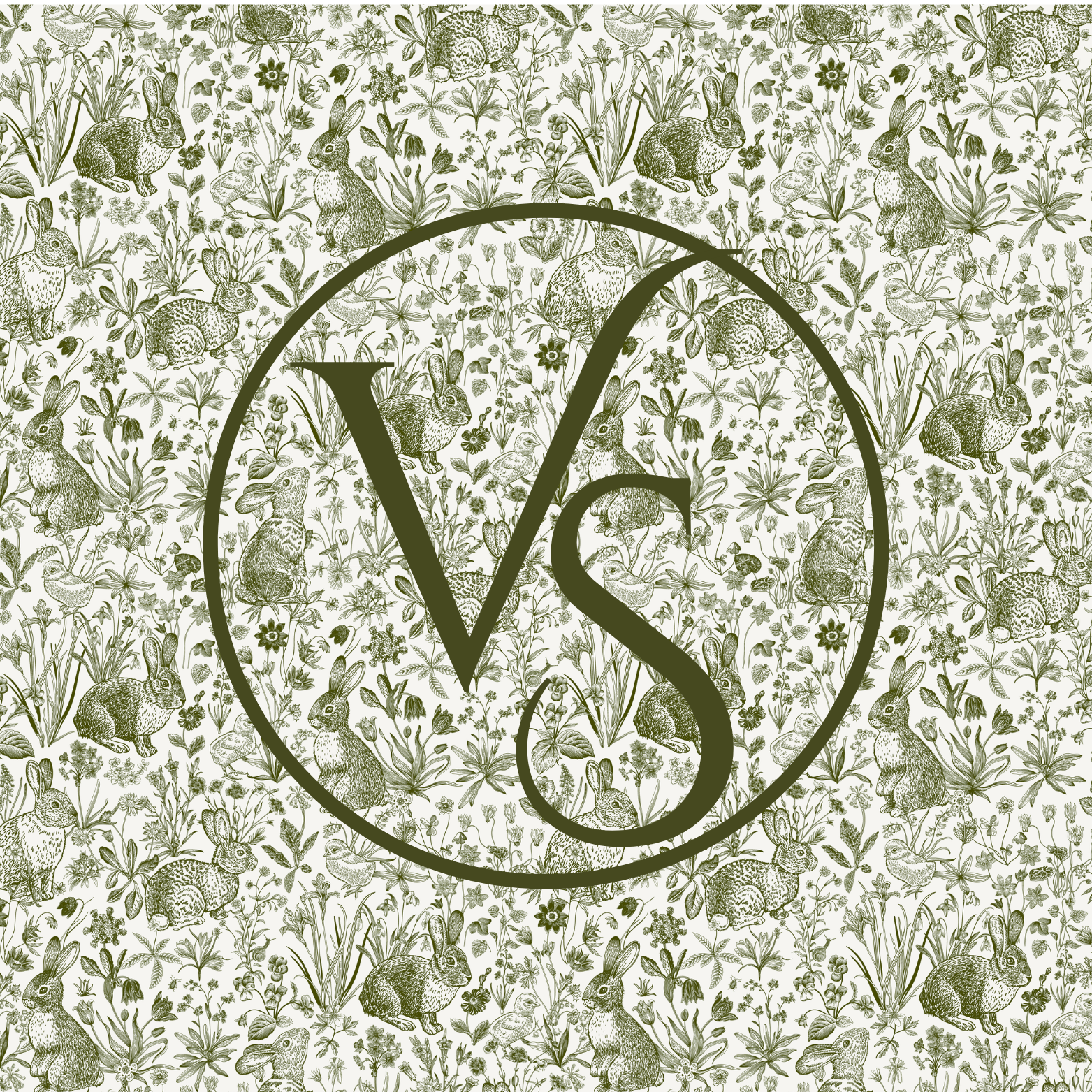 Vintage Bunny Olive Edible Icing Sheet