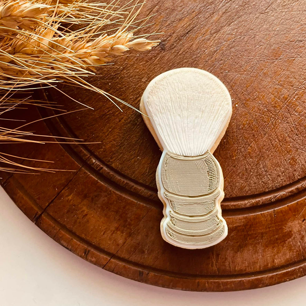 Shaving brush cookie stamp