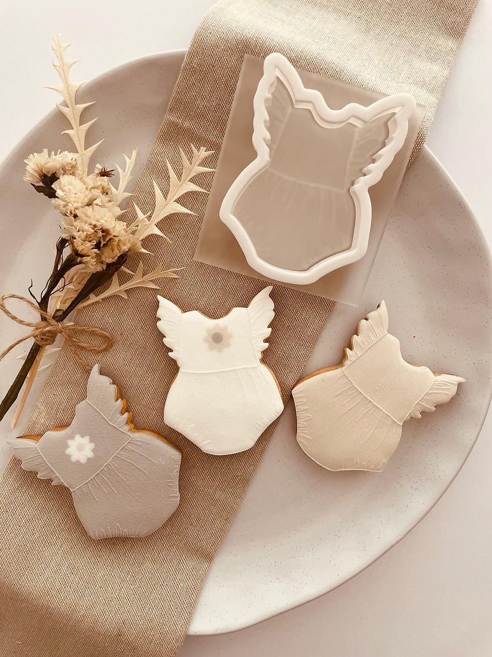 Thumbnail: Baby Linen Romper cookie stamp and cutter set
