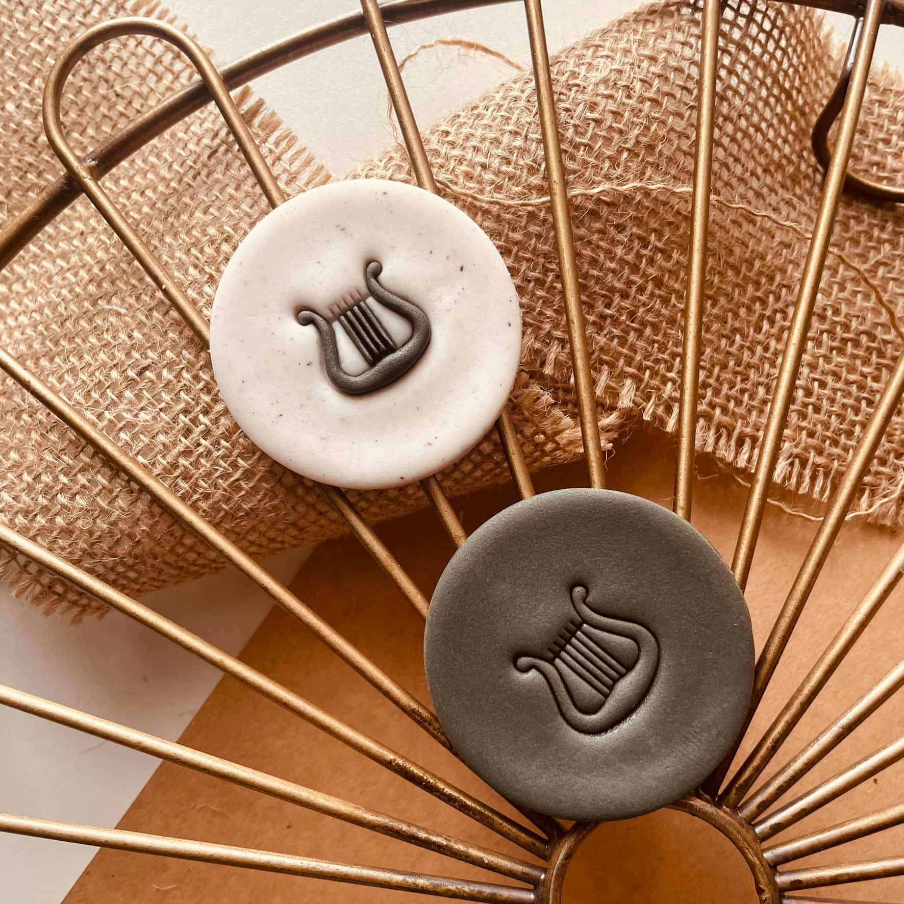 Harp Impression Motif Cookie Stamp