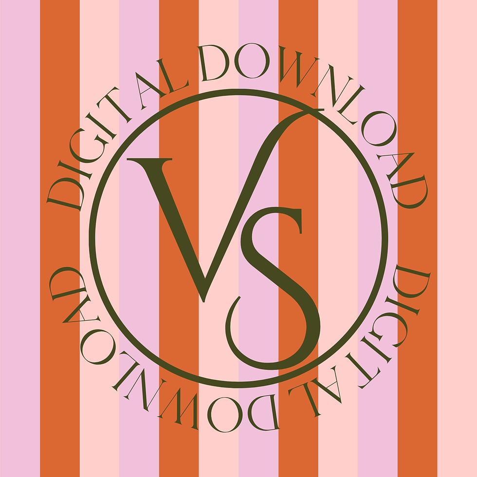 Orange, peach and pink stripe