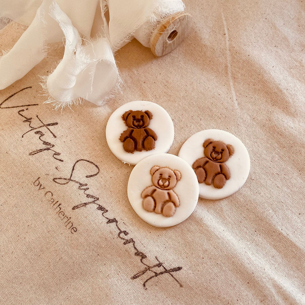 Thumbnail: Chubby Teddy Petite Motif Cookie Stamp