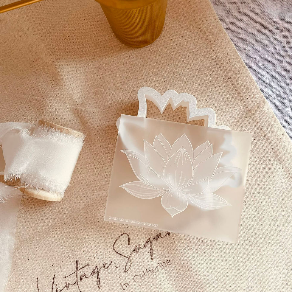 Lotus Flower Cookie Stamp & Cutter set