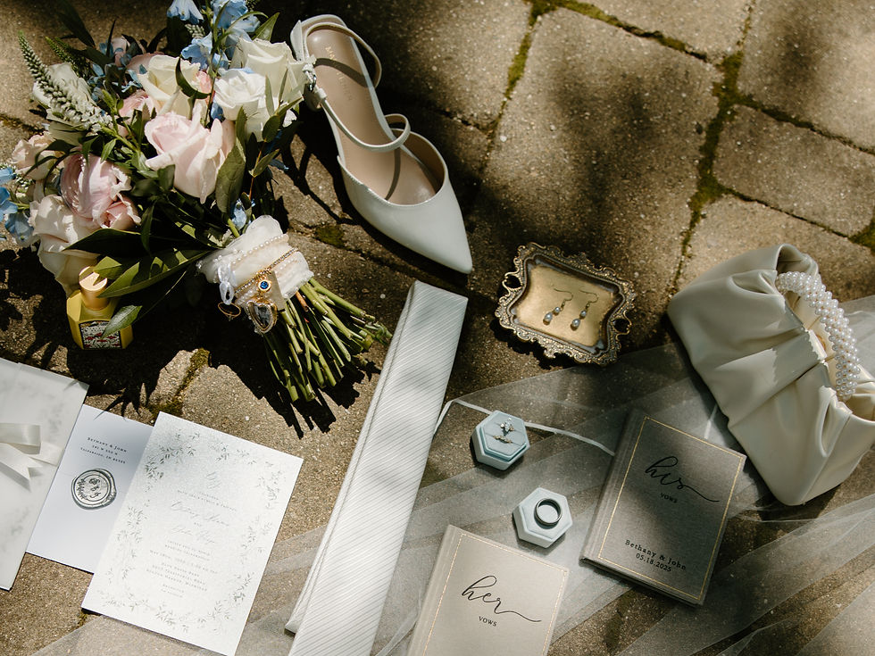 wedding flat lay photo