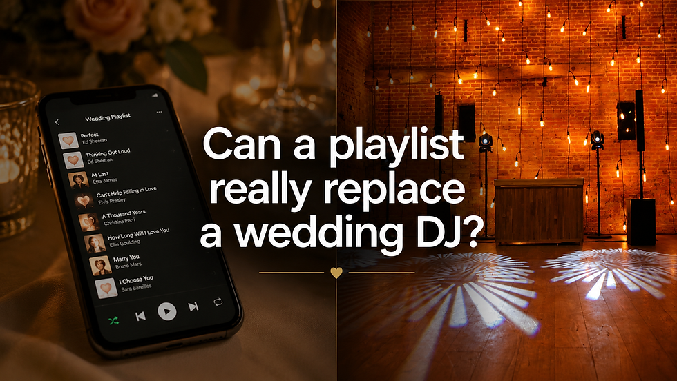 Wedding DJ vs Spotify Playlist: What’s Actually Worth Paying For?