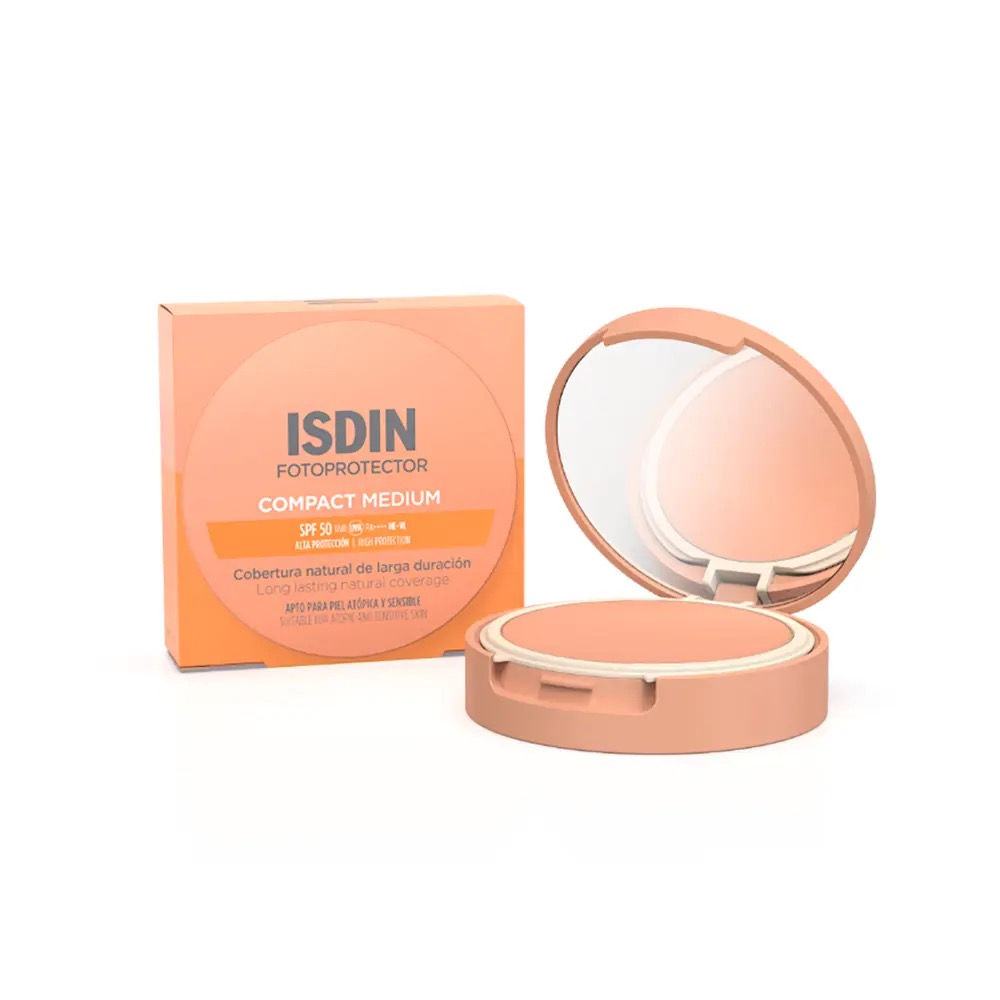 ISDIN FOTOPROTECTOR Compact Cobertura Natural de Larga Duracion SPF50 10gr
