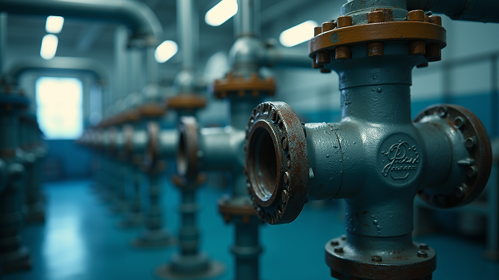 Close-up view of a globe valve