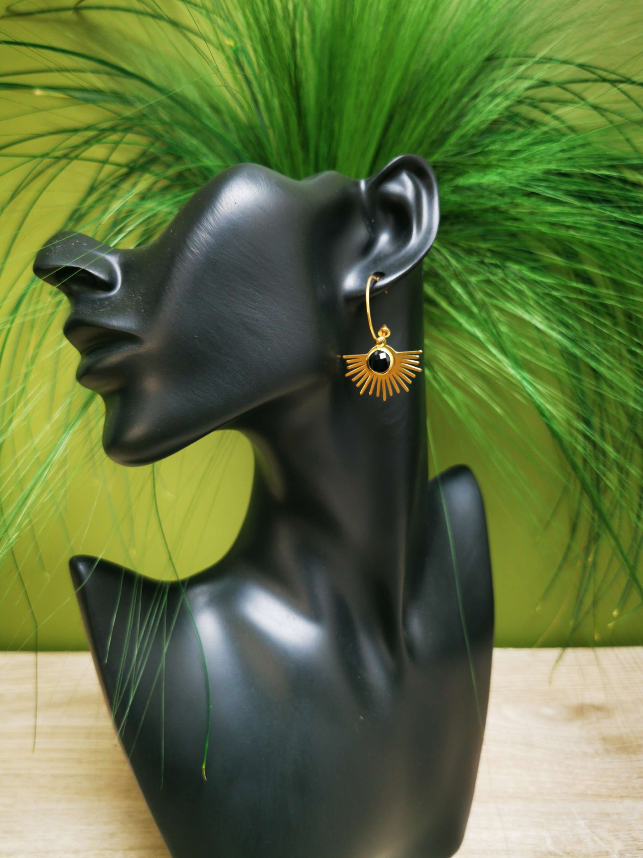 Boucles d'oreilles Claudia noires 