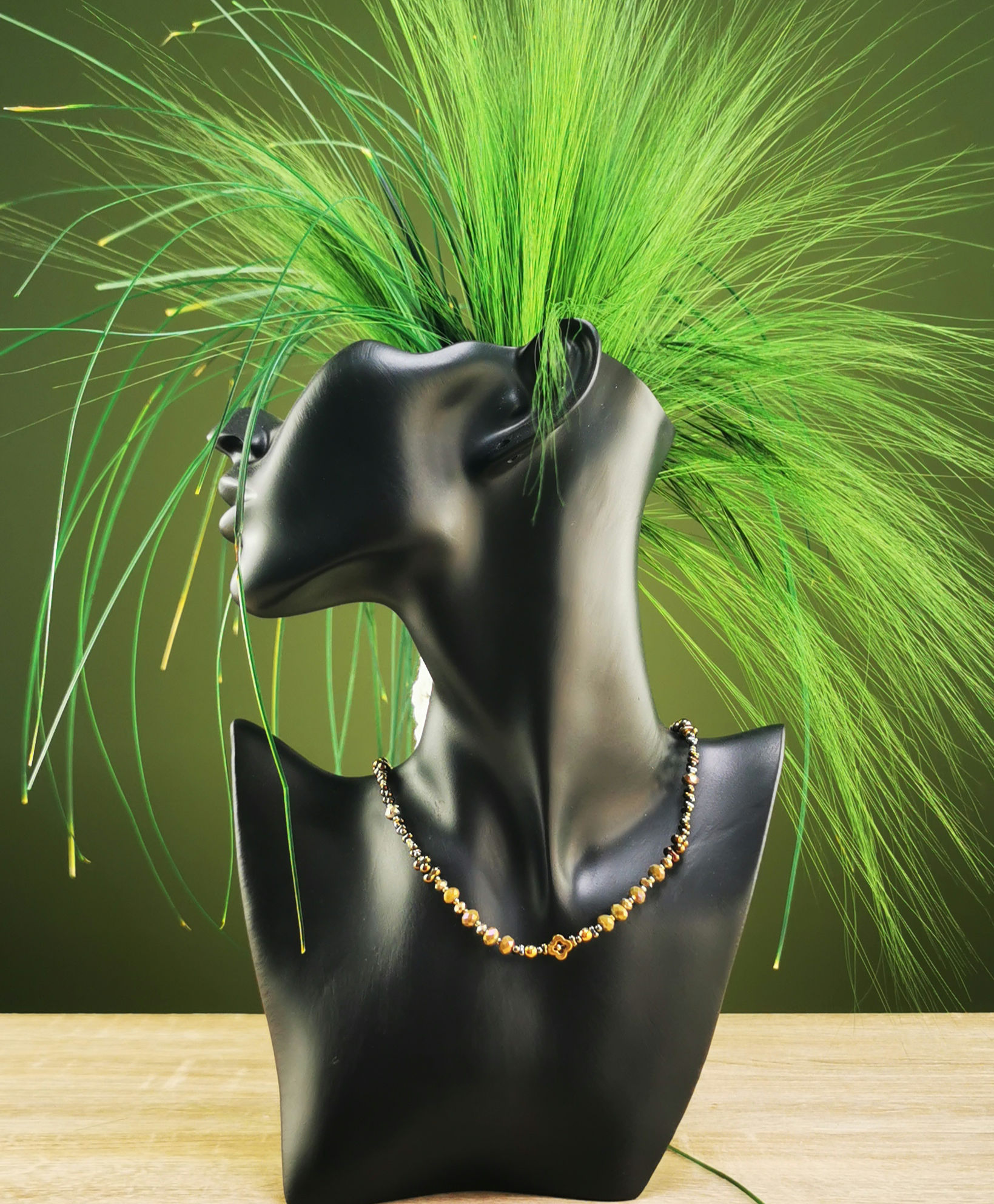 Collier Bastien kaki