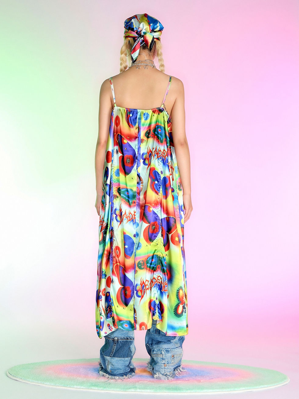 Thumbnail: BUTTERFLY SLIK SLIP DRESS