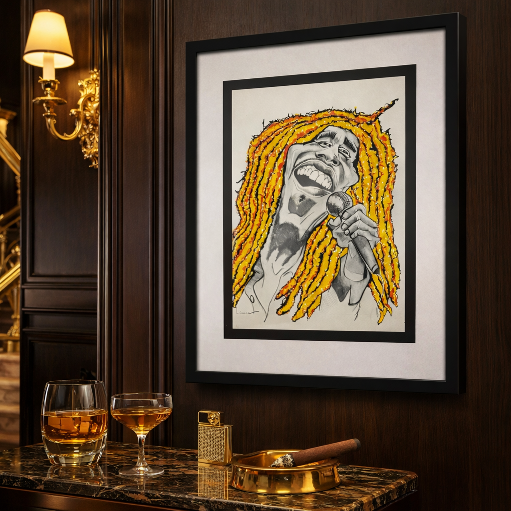 Laurca original artwork on paper contempory art Saint-Tropez