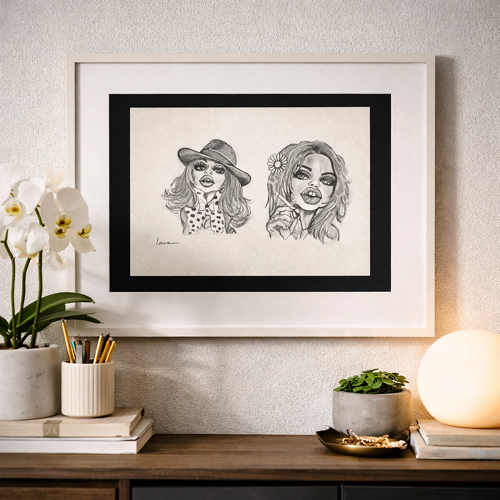 Laurca original artwork on paper contempory art Saint-Tropez