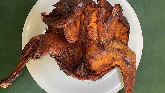 Uncut Charcoal Grilled WHOLE CHICKEN with one side