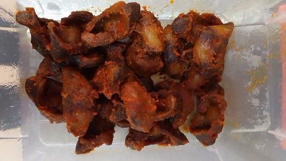 Tasty Peppered TURKEY GIZZARD with side