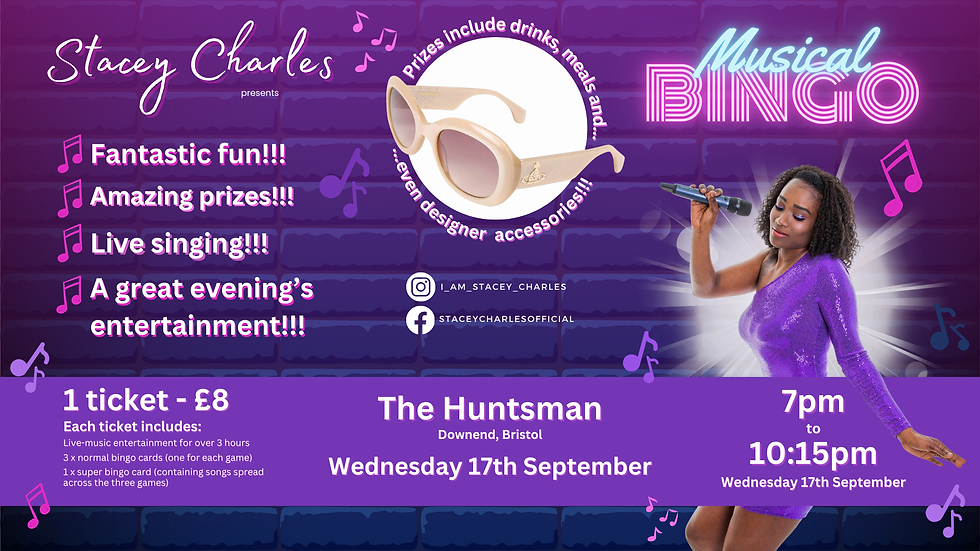 Midweek Musical Bingo at The Huntsman (Downend, Bristol) - Wednesday 10th September 7pm