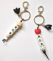 Alphabet Bead Keychains